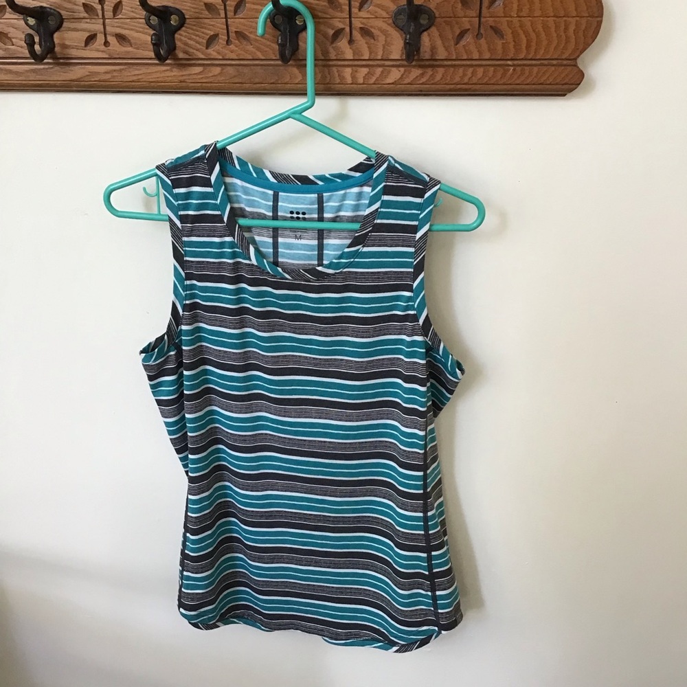 Title Nine High Neck Vibe Rugby Stripe Tank Top Size Medium EUC